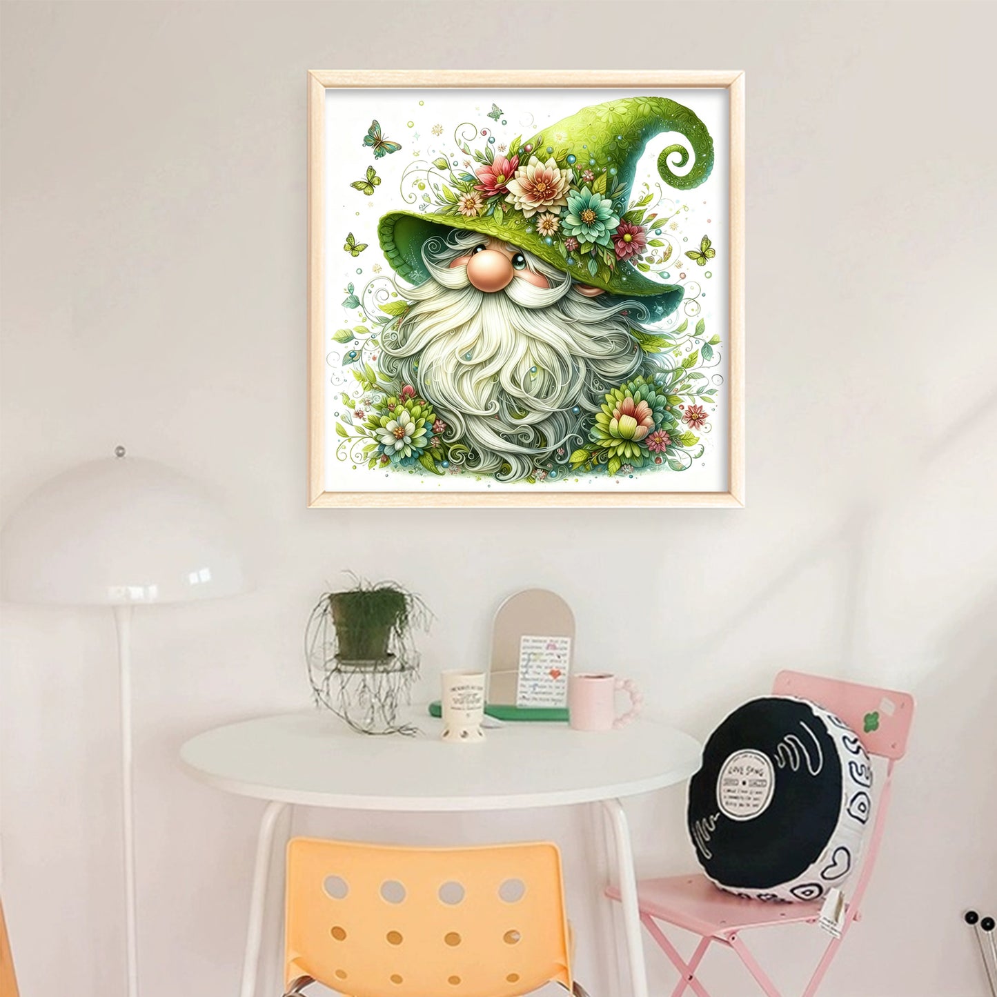 Gnome - Full 11CT Stamped Cross Stitch 40x40CM - Huacan