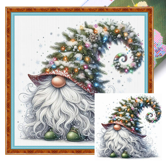 Gnome - Full 11CT Stamped Cross Stitch 40x40CM - Huacan