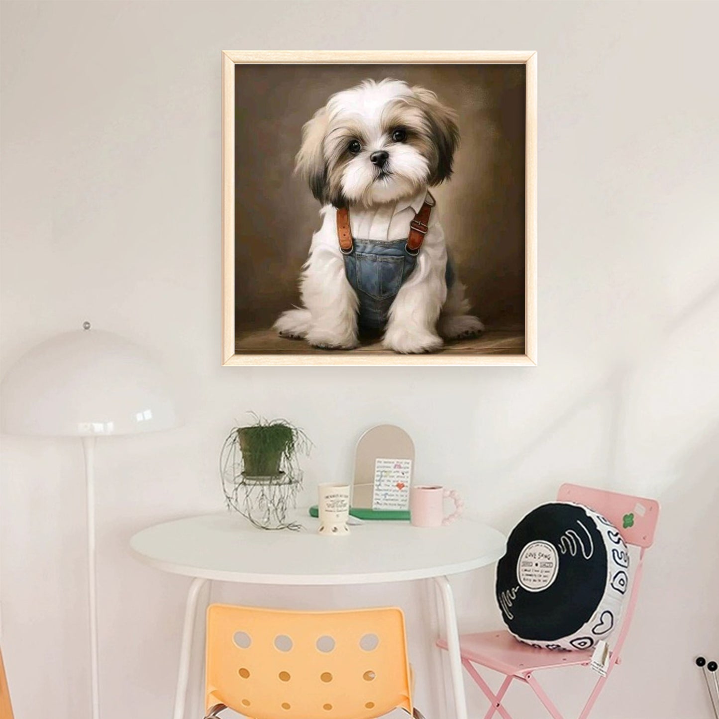 Shih Tzu-Dog - Full 11CT Stamped Cross Stitch 40x40CM - Huacan