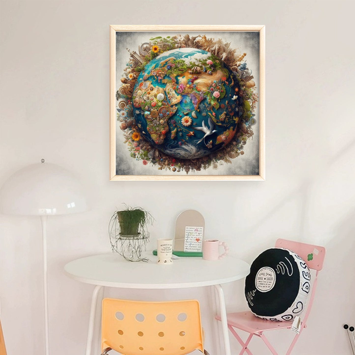 Earth Creatures - Full 11CT Stamped Cross Stitch 50x50CM - Huacan