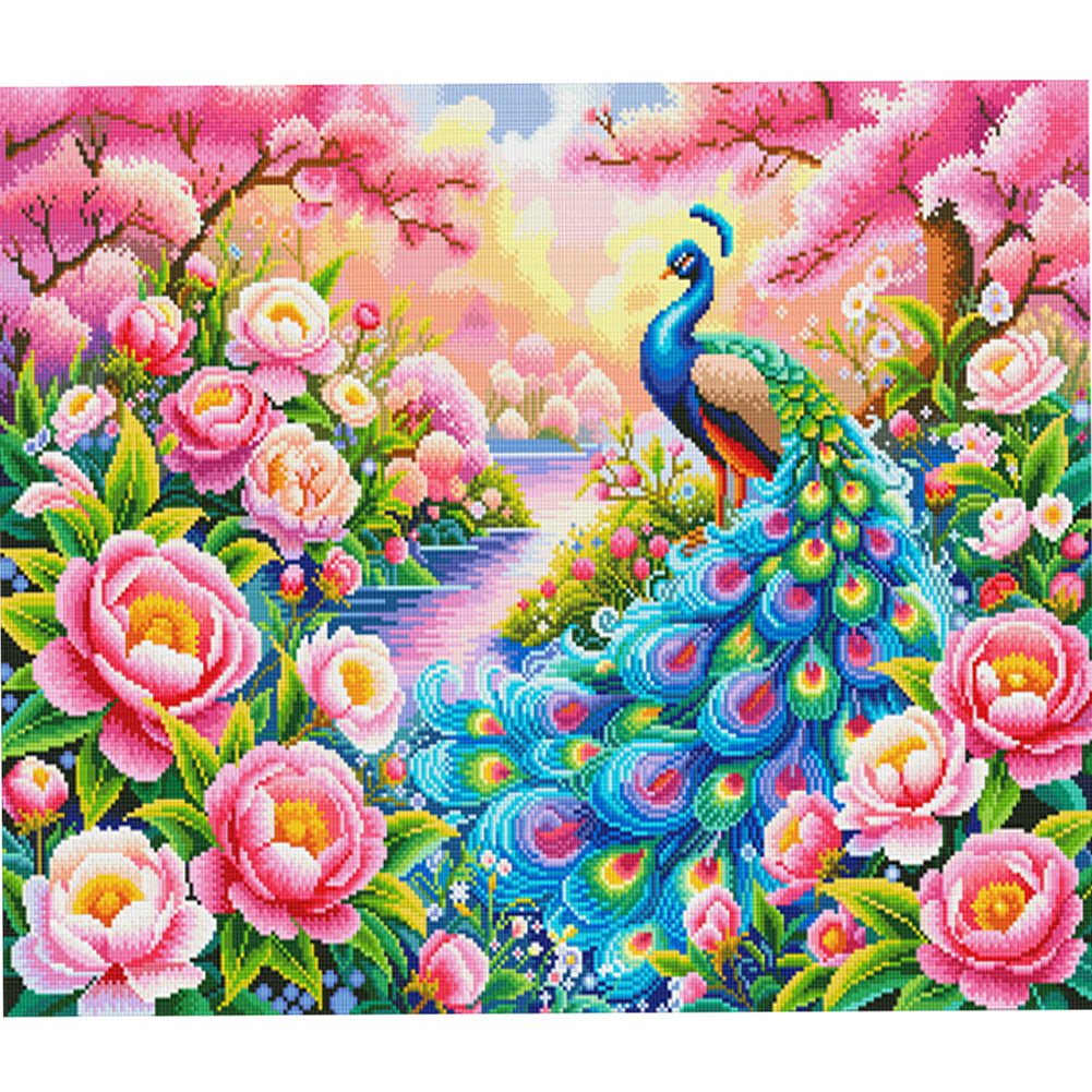Blossom Prosperity - Full 11CT Stamped Cross Stitch 75x68CM - Mona Lisa