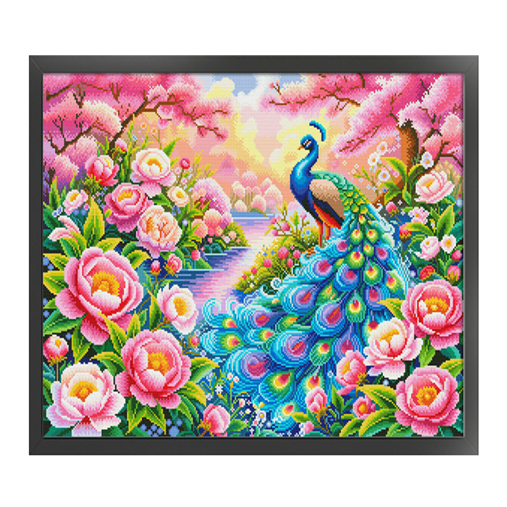 Blossom Prosperity - Full 11CT Stamped Cross Stitch 75x68CM - Mona Lisa