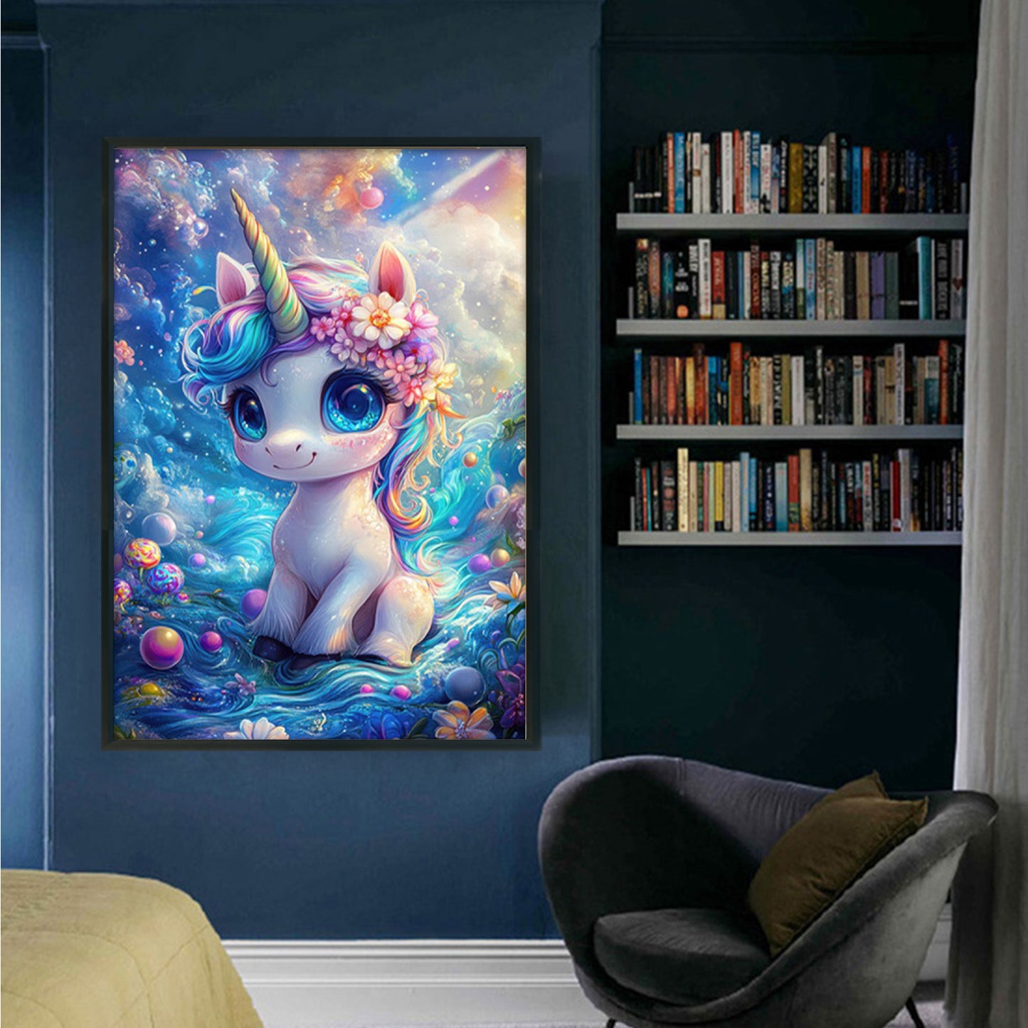 Lucky Unicorn - Full 11CT Stamped Cross Stitch 50x70CM - Mona Lisa