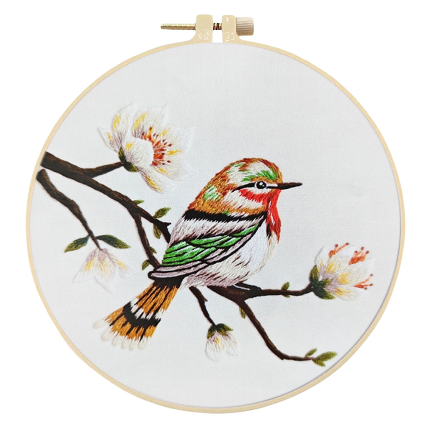 4PCS Birds - DIY Embroidery Cross Stitch Kit with Pattern Cotton Threads Needles Hoop 30x30CM/11.81x11.81in