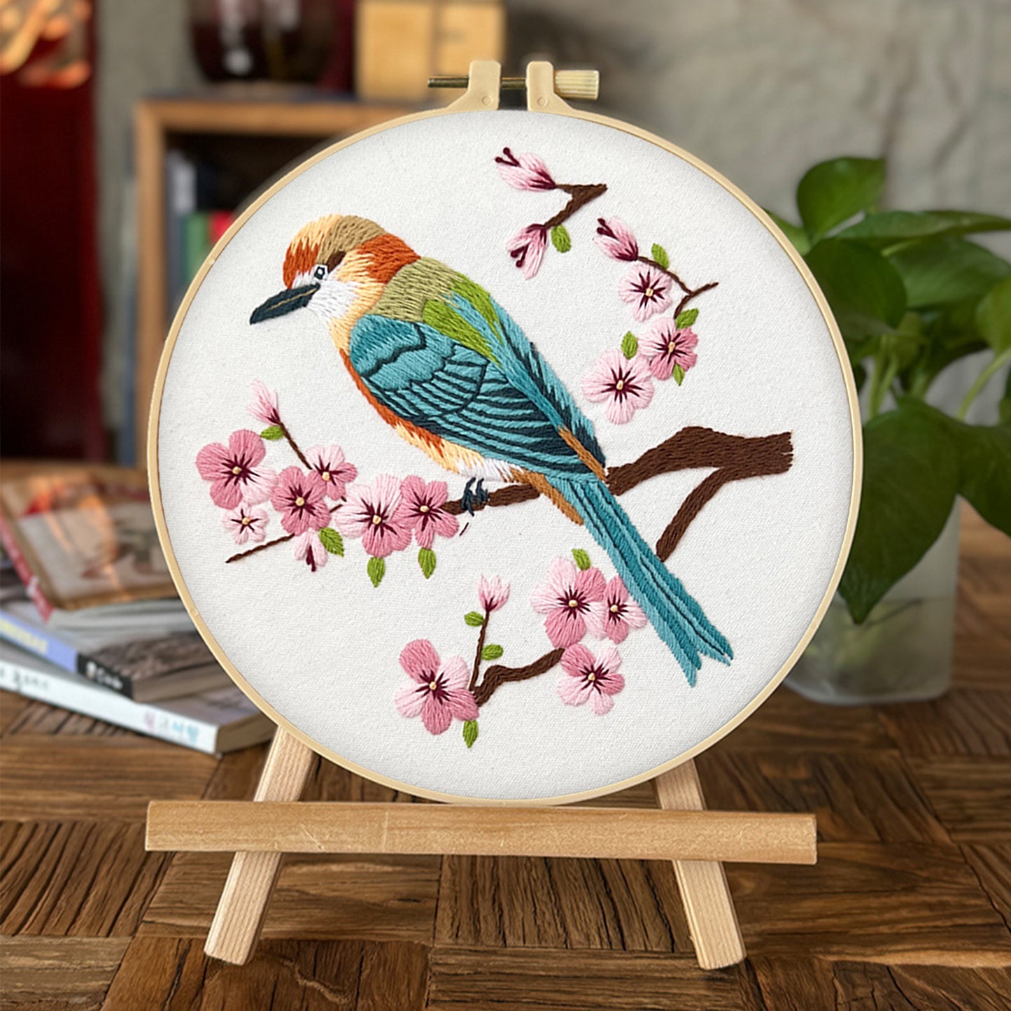 3PCS Birds - DIY Embroidery Cross Stitch Kit with Pattern Cotton Threads Needles Hoop 30x30CM/11.81x11.81in