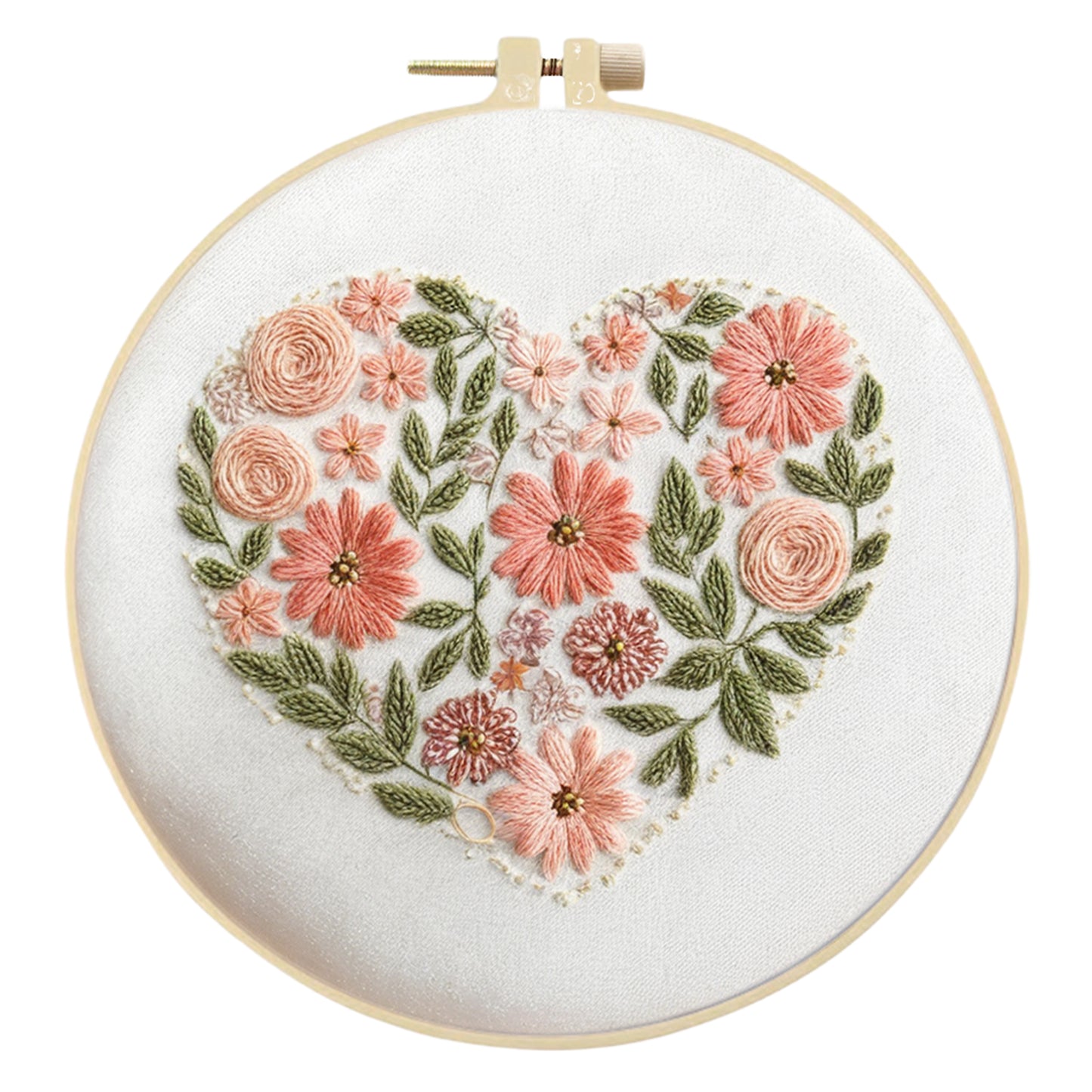 3PCS Flowers & Bicycle - DIY Embroidery Cross Stitch Kit with Pattern Cotton Threads Needles Hoop 30x30CM/11.81x11.81in