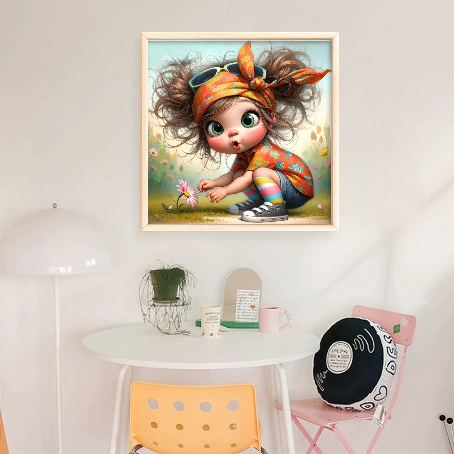 Girl - Full 11CT Stamped Cross Stitch 40x40CM - Huacan