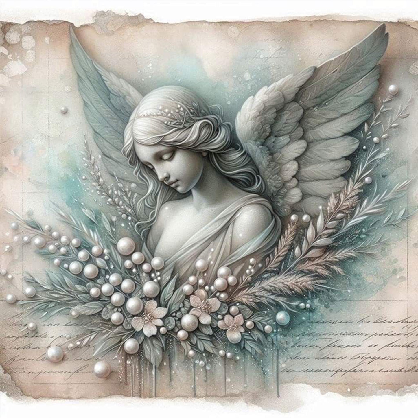 Angel - Full 11CT Stamped Cross Stitch 40x40CM - Huacan