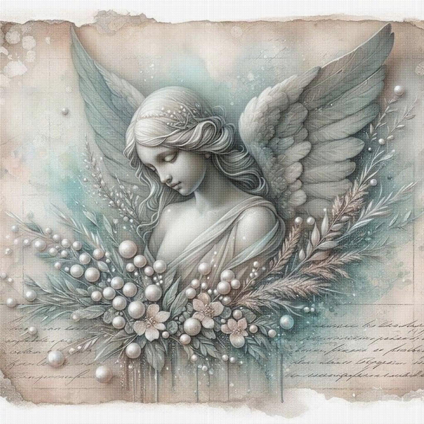 Angel - Full 11CT Stamped Cross Stitch 40x40CM - Huacan