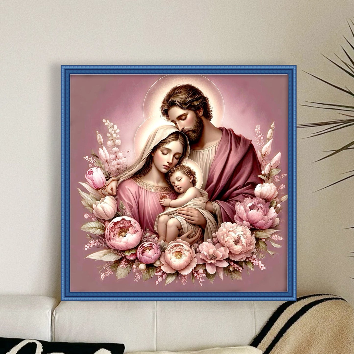 Jesus And Maria - Full 11CT Stamped Cross Stitch 40x40CM - Huacan