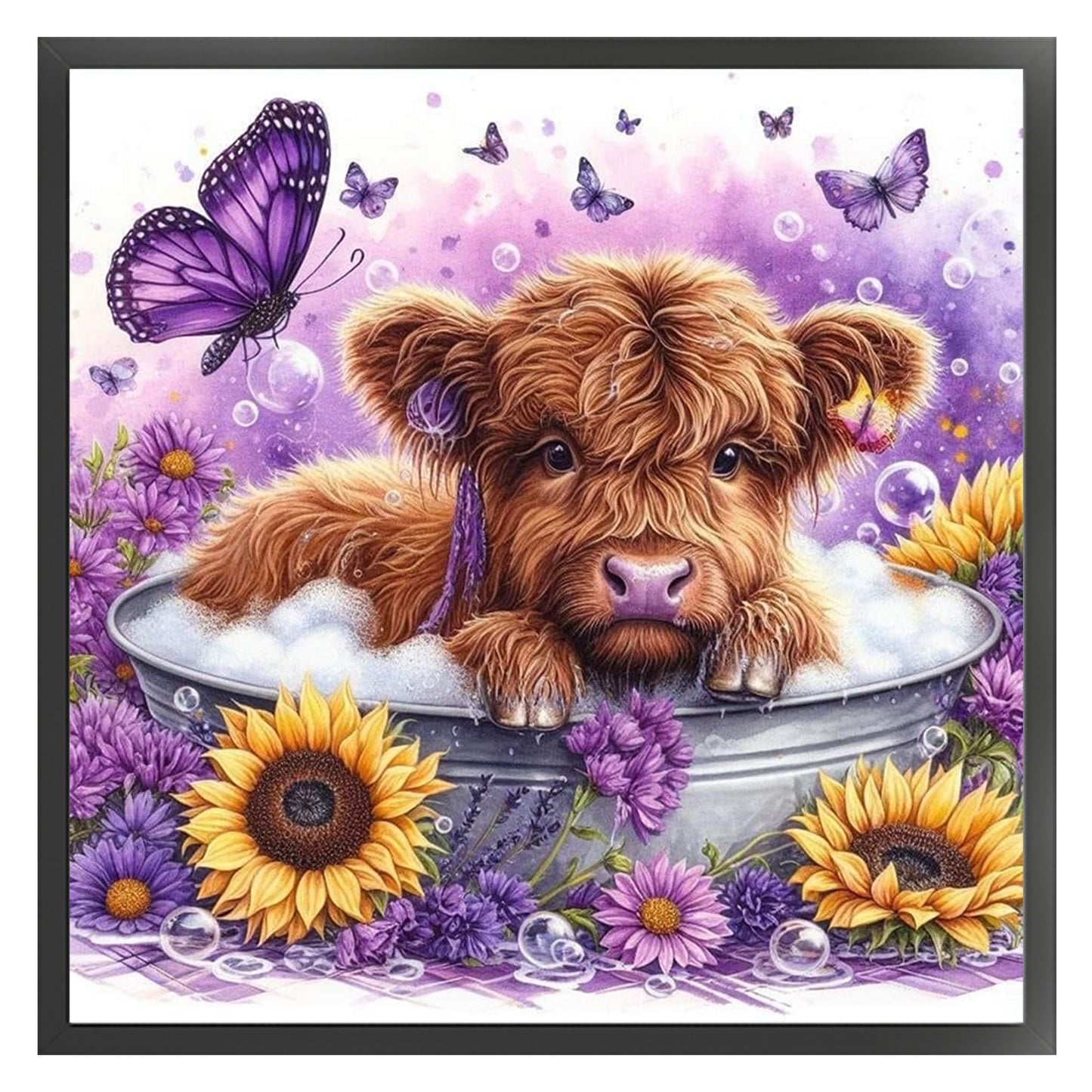Yak - Full 11CT Stamped Cross Stitch 40x40CM - Huacan