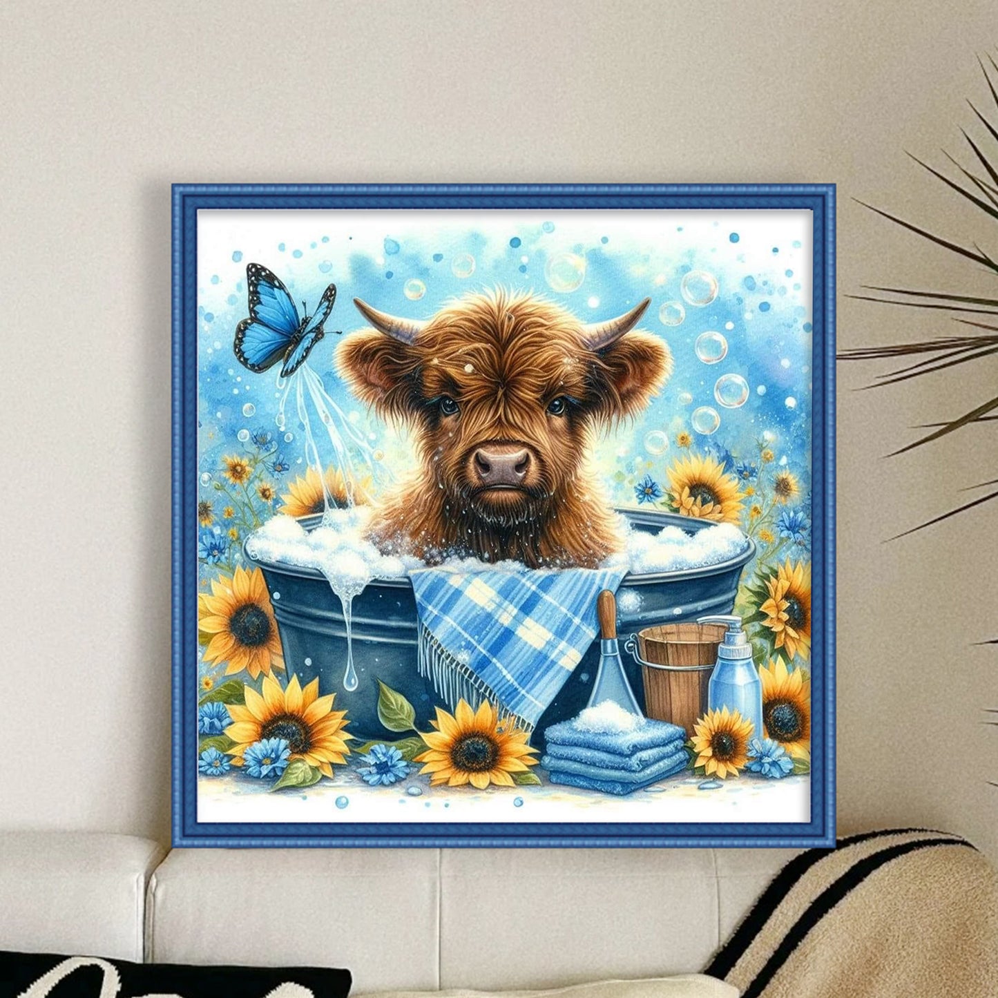 Yak - Full 11CT Stamped Cross Stitch 40x40CM - Huacan