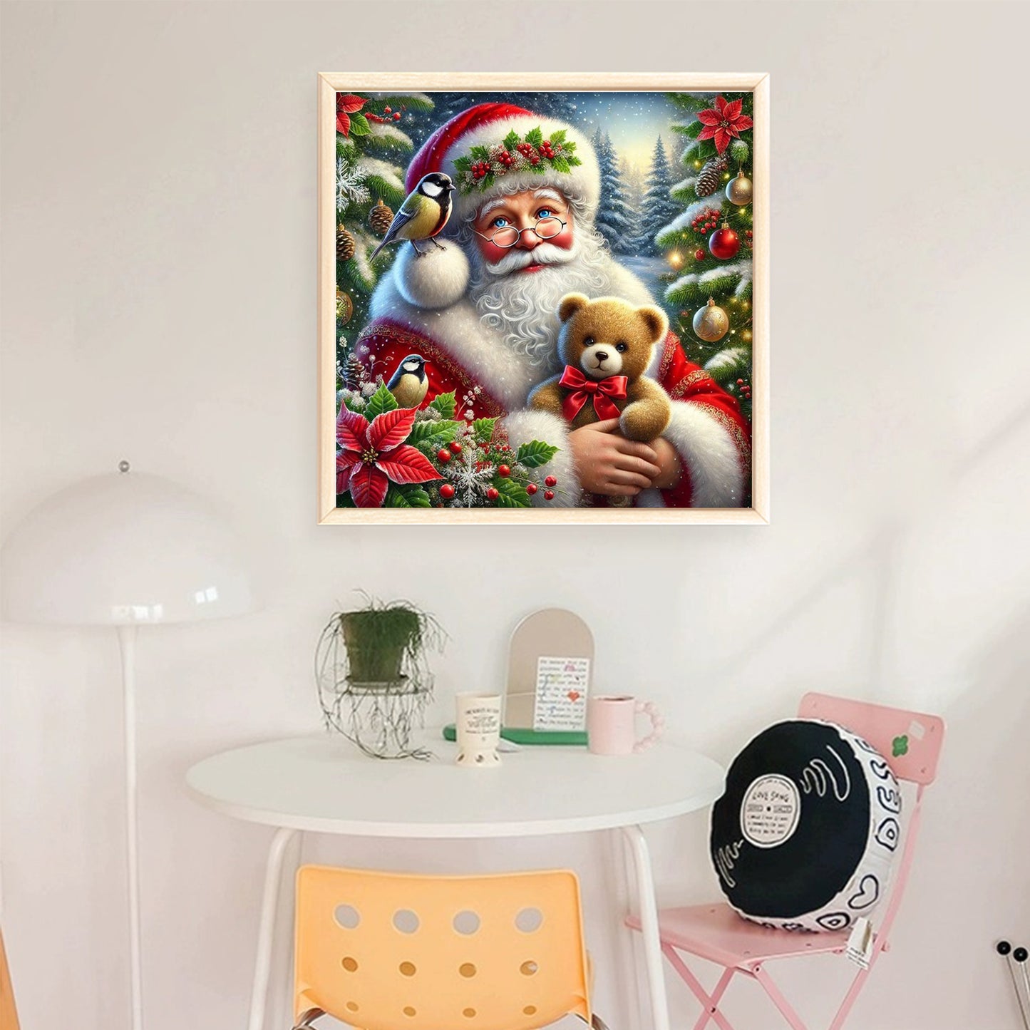 Santa Claus - Full 11CT Stamped Cross Stitch 45x45CM - Huacan
