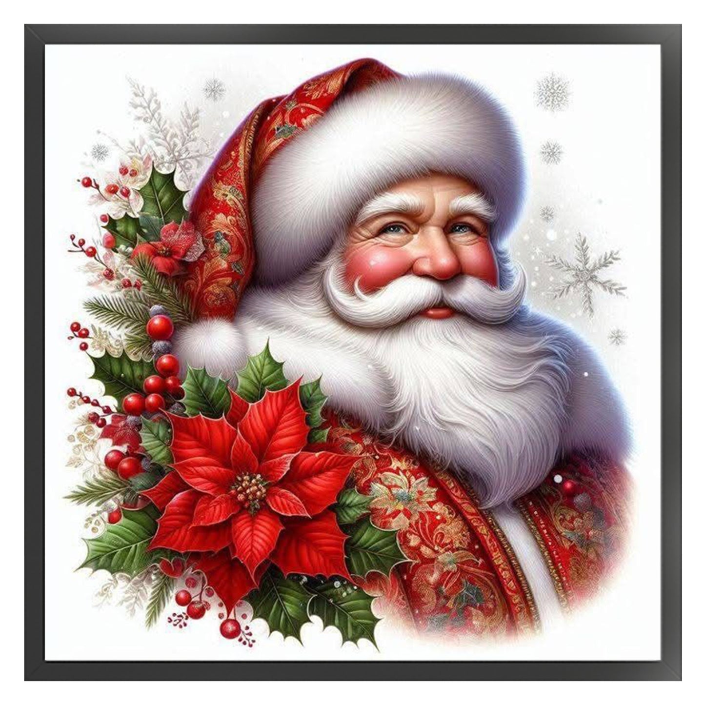 Santa Claus - Full 11CT Stamped Cross Stitch 45x45CM - Huacan