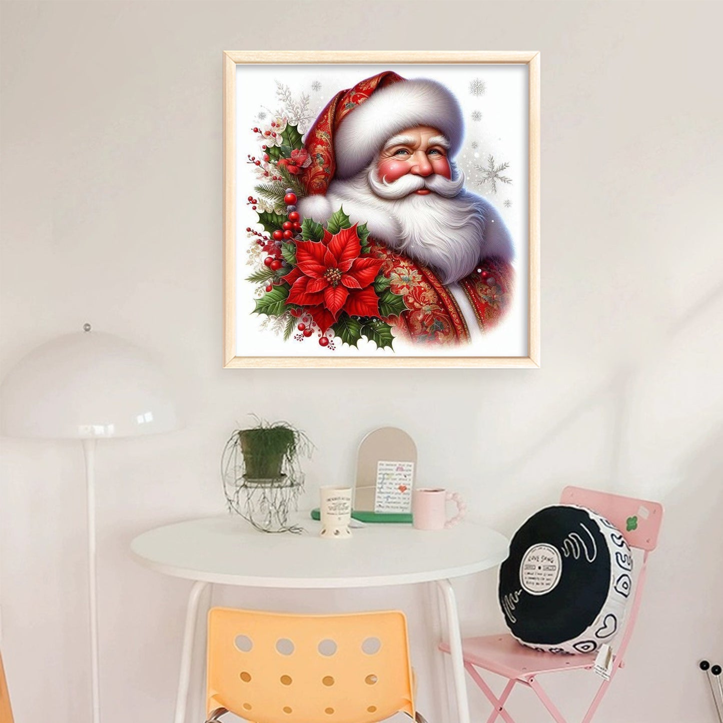 Santa Claus - Full 11CT Stamped Cross Stitch 45x45CM - Huacan
