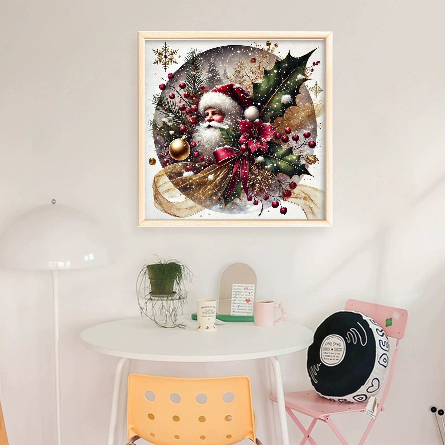 Santa Claus - Full 11CT Stamped Cross Stitch 45x45CM - Huacan