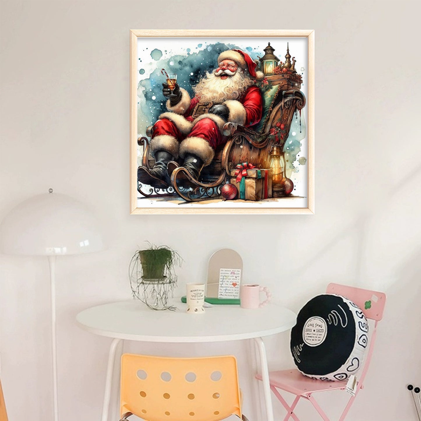 Santa Claus - Full 11CT Stamped Cross Stitch 45x45CM - Huacan