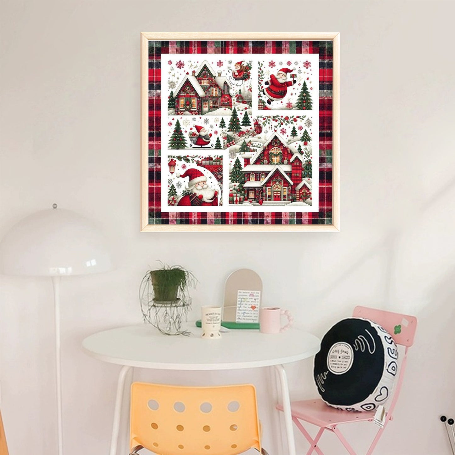 Christmas Scenery - Full 11CT Stamped Cross Stitch 45x45CM - Huacan