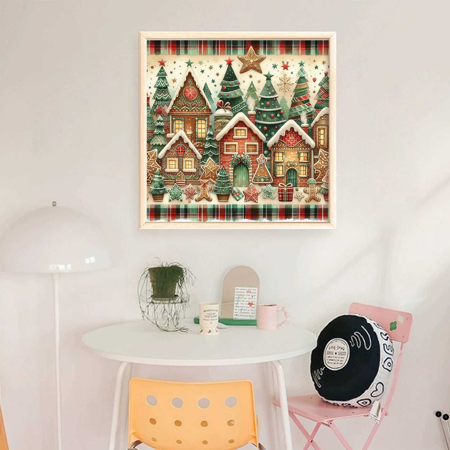 Christmas Scenery - Full 11CT Stamped Cross Stitch 45x45CM - Huacan