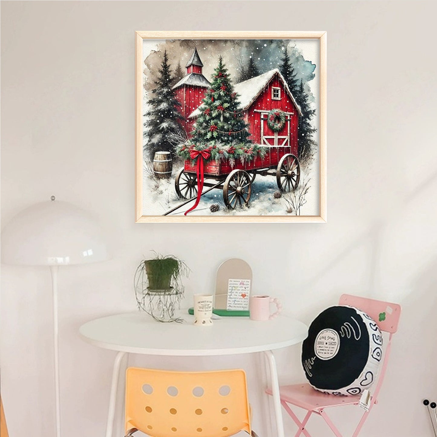 Christmas Cottage - Full 11CT Counted Cross Stitch 45x45CM - Huacan