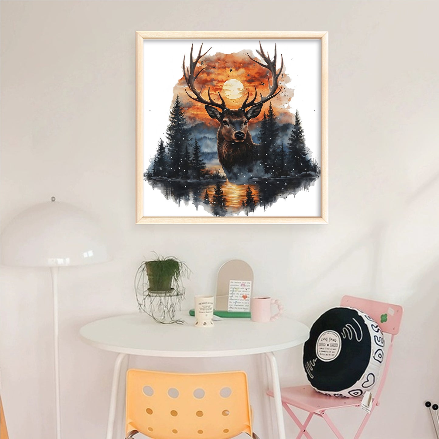 Deer - Full 11CT Counted Cross Stitch 40x40CM - Huacan