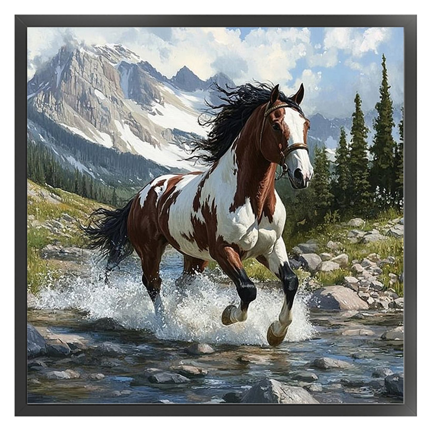 Horse - Full 11CT Counted Cross Stitch 40x40CM - Huacan