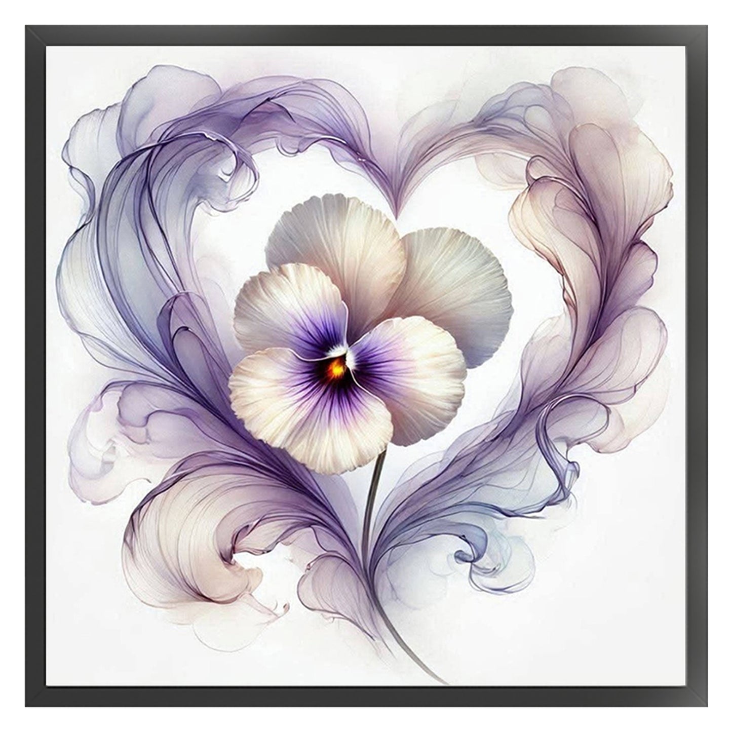 Pansy - Full 11CT Counted Cross Stitch 40x40CM - Huacan