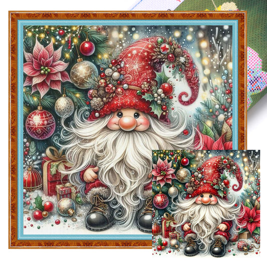 Gnome - Full 11CT Stamped Cross Stitch 45x45CM - Huacan