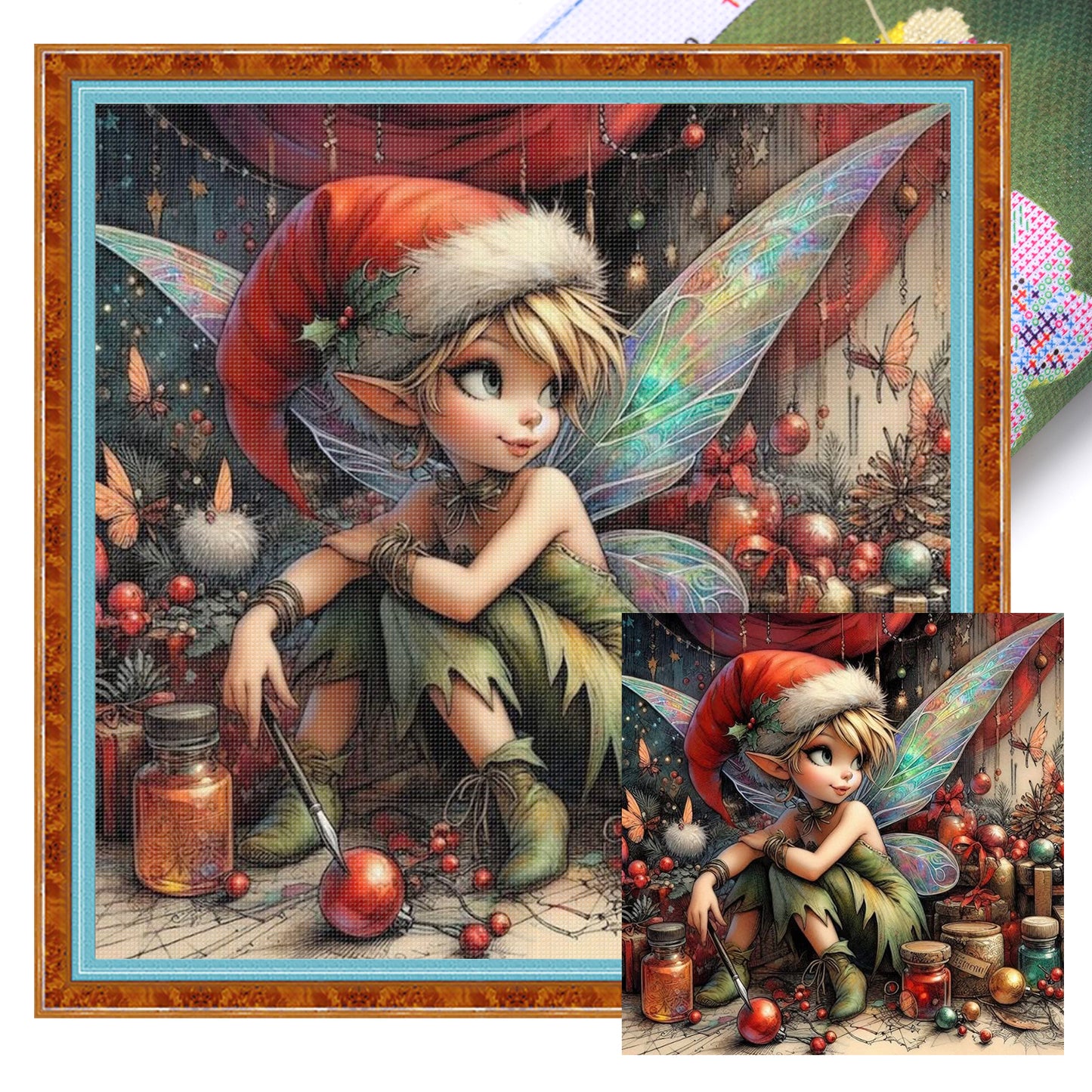 Fairy - Full 11CT Stamped Cross Stitch 45x45CM - Huacan