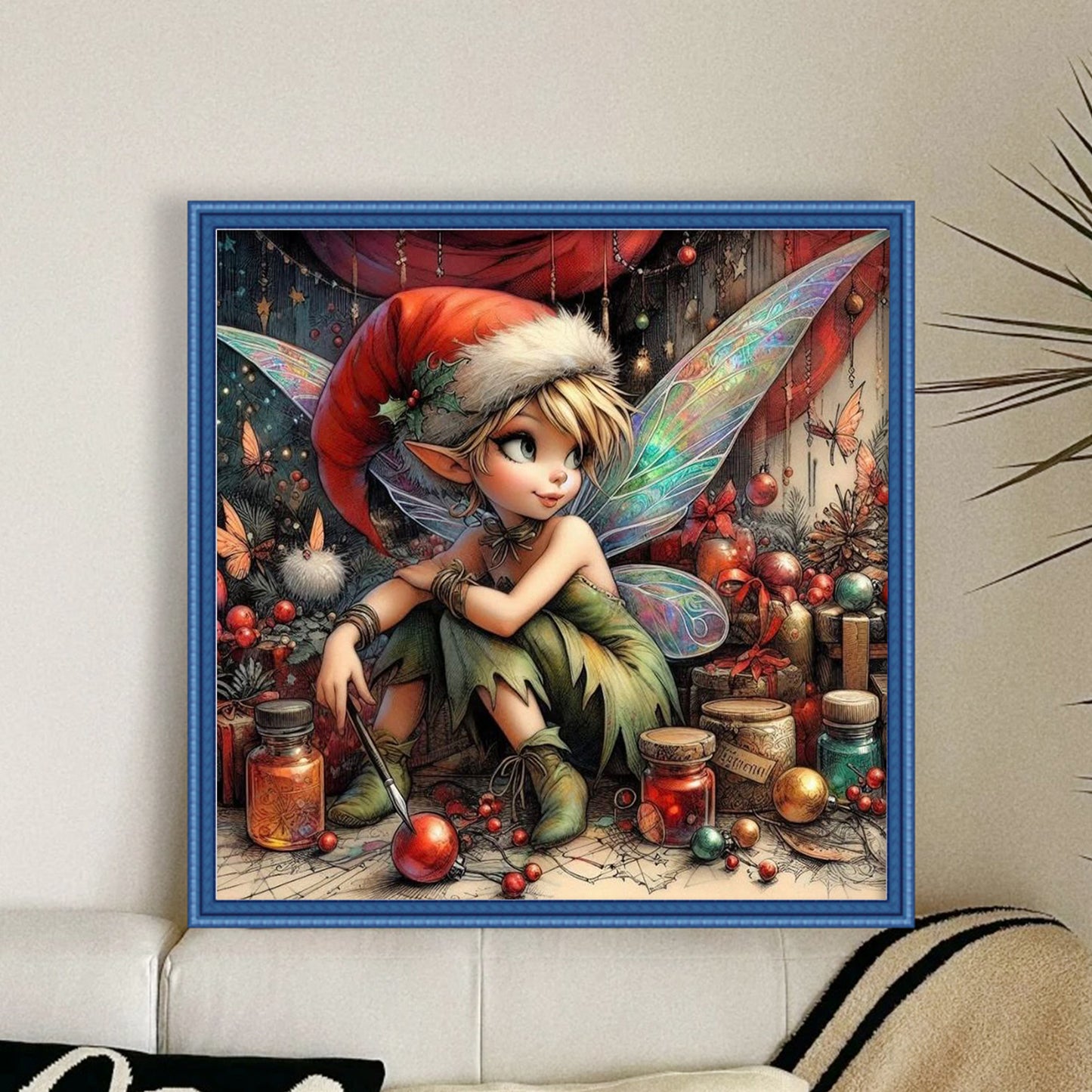 Fairy - Full 11CT Stamped Cross Stitch 45x45CM - Huacan