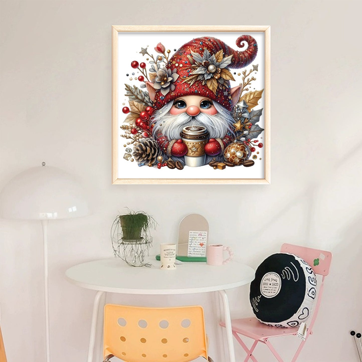 Gnome - Full 11CT Stamped Cross Stitch 45x45CM - Huacan