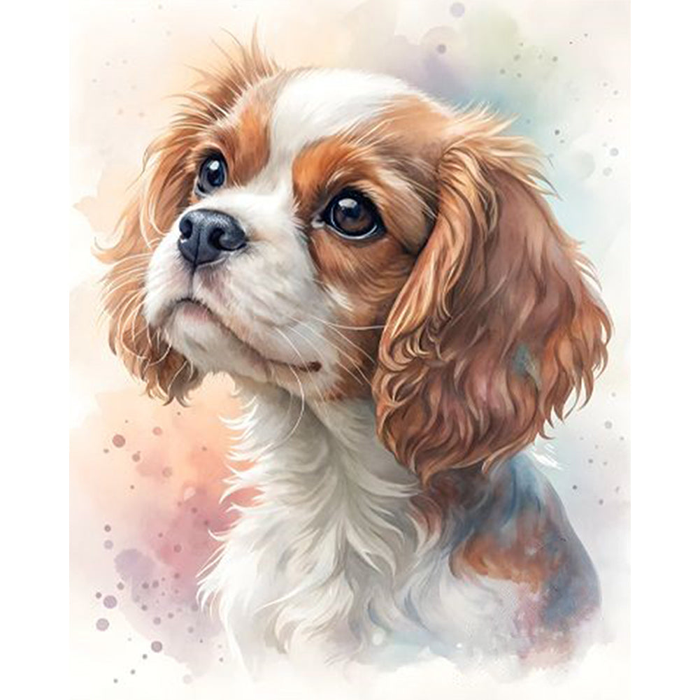 Cavalier King Charles Spaniel-Dog - Full 11CT Counted Cross Stitch 40x50CM - Huacan