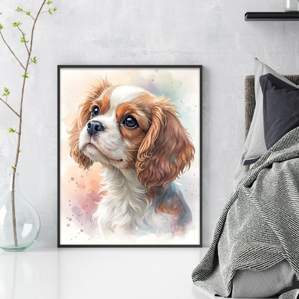 Cavalier King Charles Spaniel-Dog - Full 11CT Counted Cross Stitch 40x50CM - Huacan