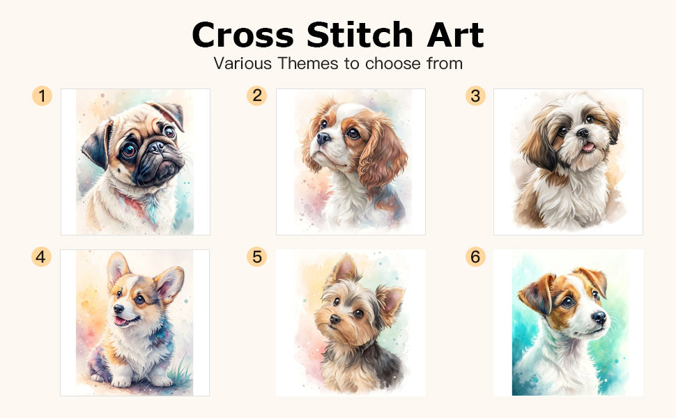 Shih Tzu-Dog - Full 11CT Counted Cross Stitch 40x50CM - Huacan
