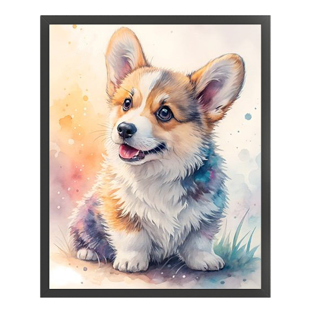Corgi-Dog - Full 11CT Counted Cross Stitch 40x50CM - Huacan