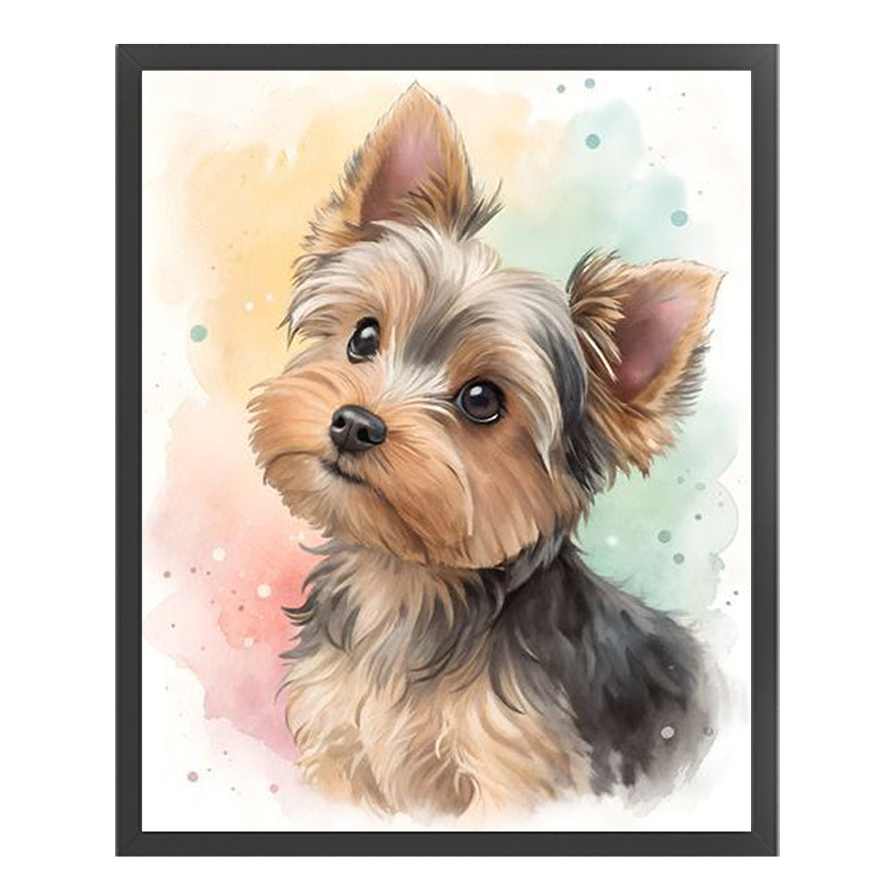 Yorkshire Terrier-Dog - Full 11CT Counted Cross Stitch 40x50CM - Huacan