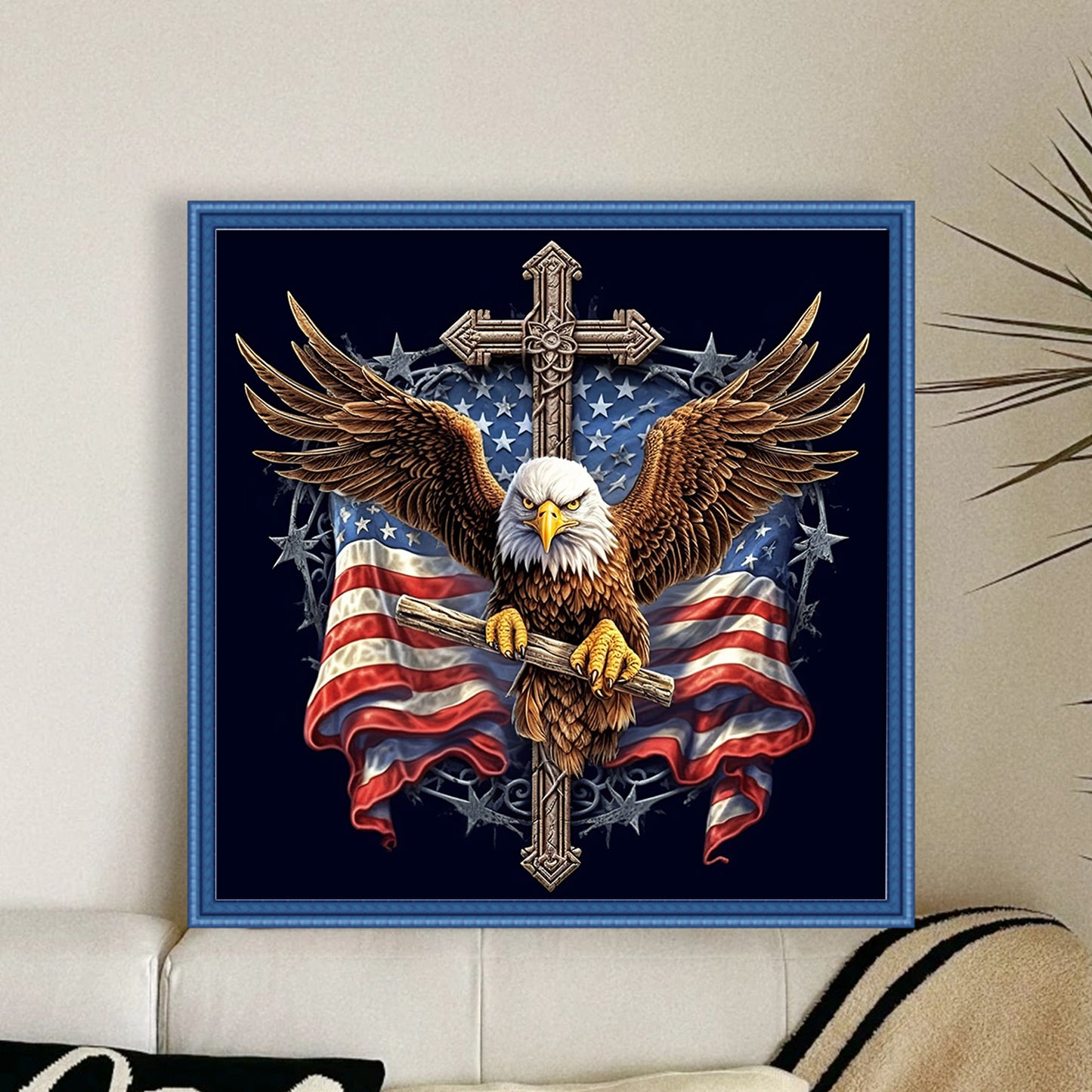 Eagle - Full 11CT Counted Cross Stitch 40x40CM - Huacan