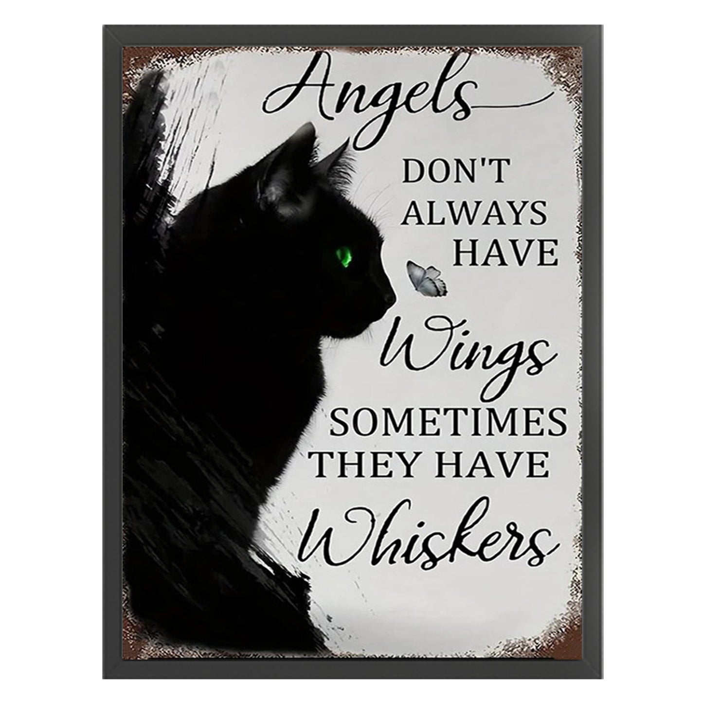 Black Cat Poster - Full 14CT Counted Cross Stitch 30x40CM - Yishu