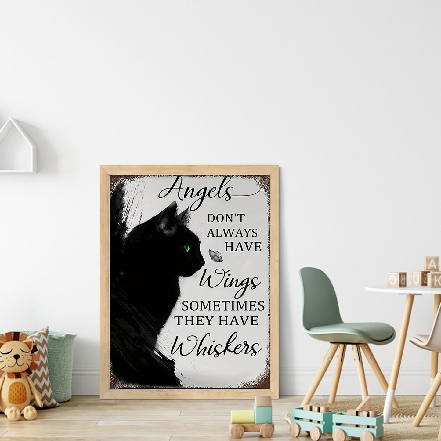 Black Cat Poster - Full 14CT Counted Cross Stitch 30x40CM - Yishu