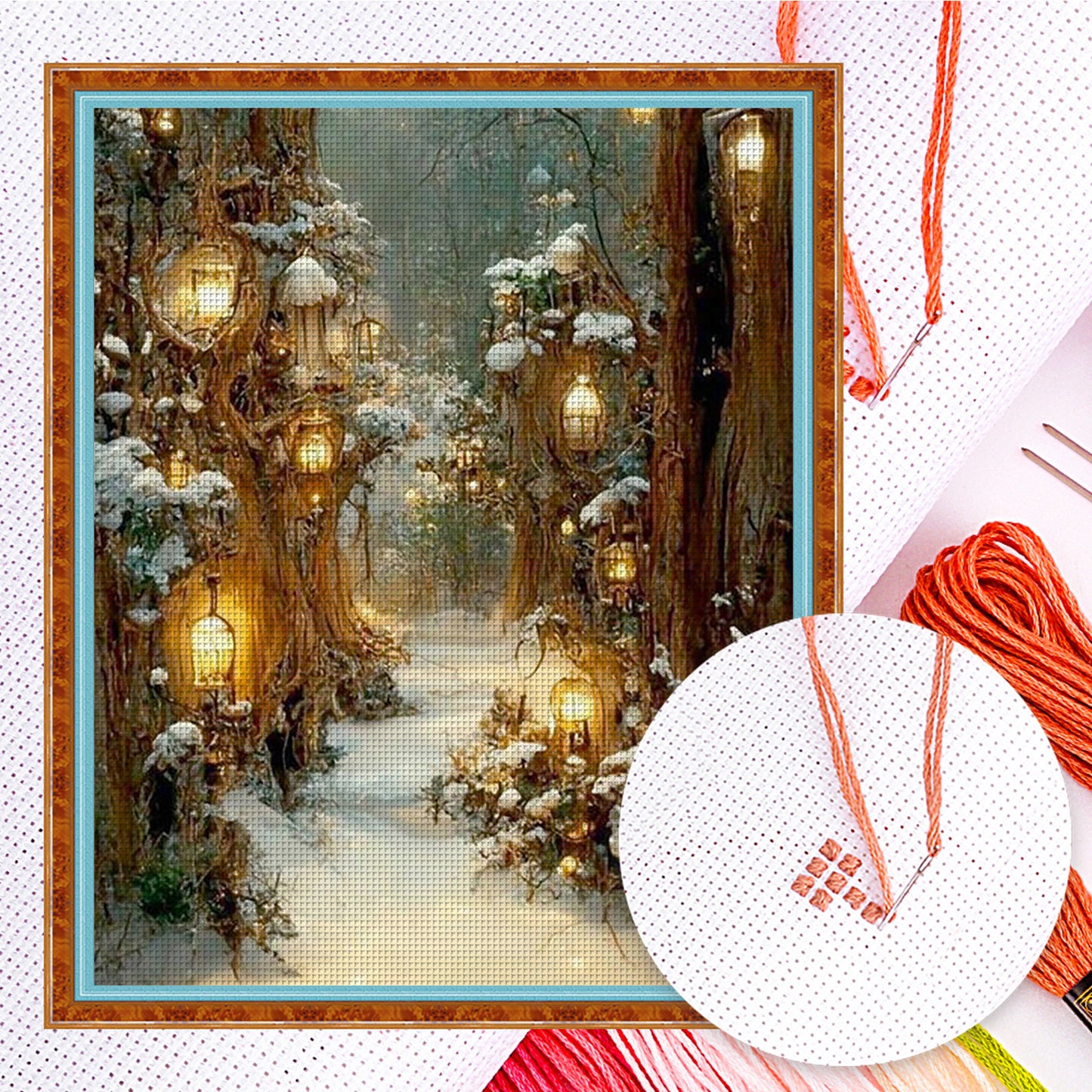 Dreamy Forest - Full 14CT Counted Cross Stitch 40x50CM - Yishu