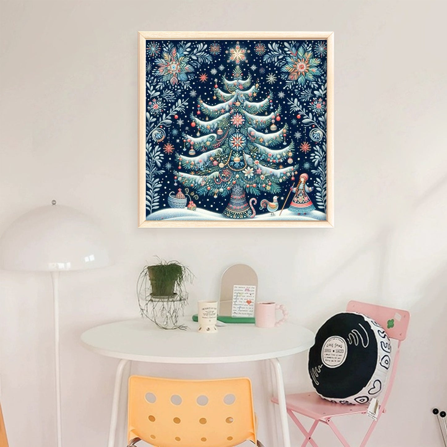 Christmas Tree - Full 14CT Counted Cross Stitch 40x40CM - Huacan