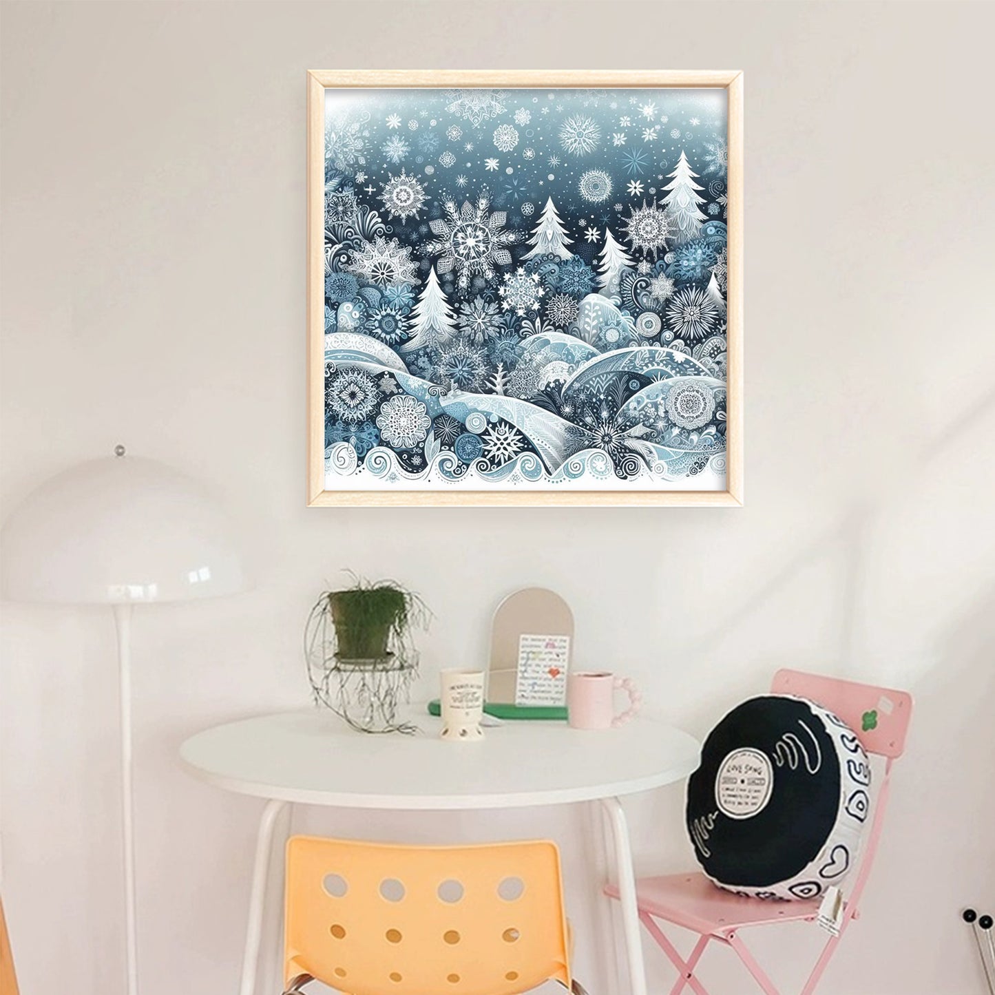 Christmas Scenery - Full 14CT Counted Cross Stitch 40x40CM - Huacan