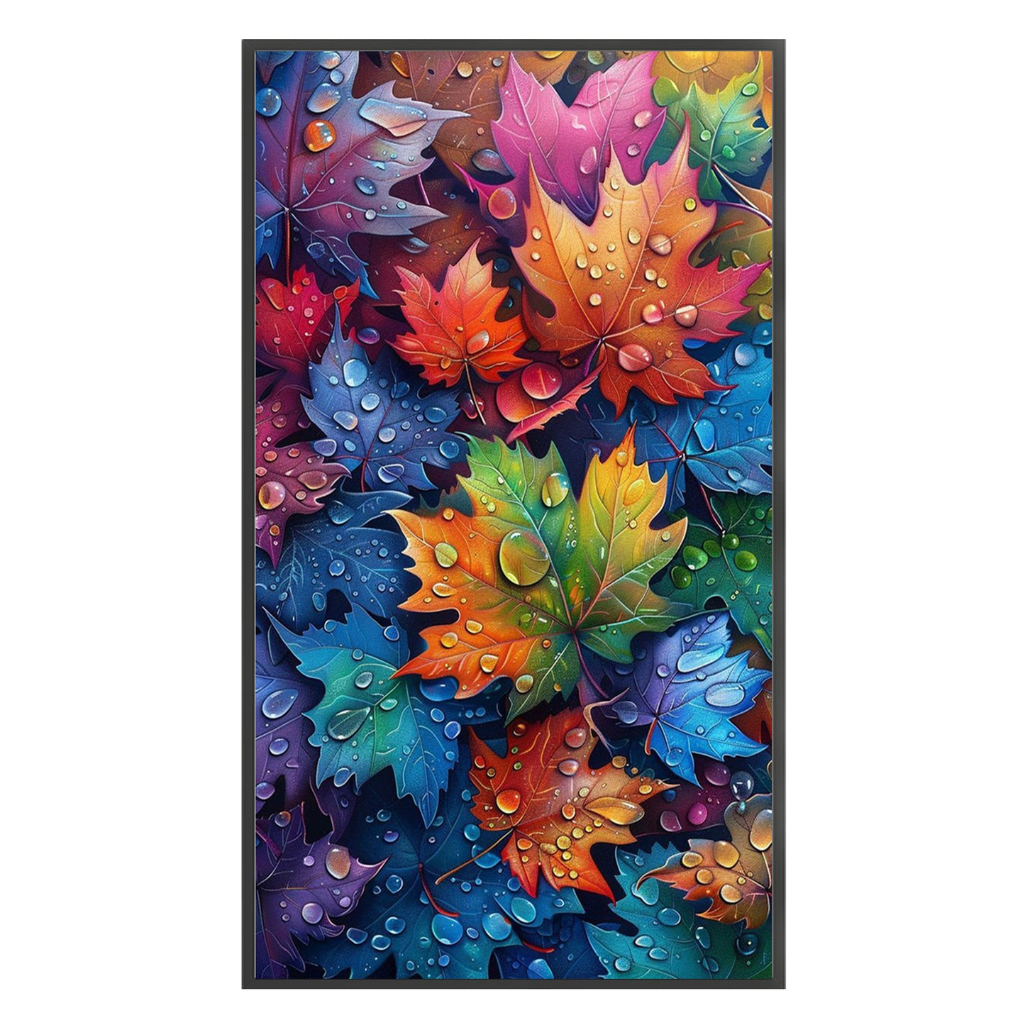 Colorful Maple Leaves - Full 11CT Counted Cross Stitch 40x70CM - Huacan