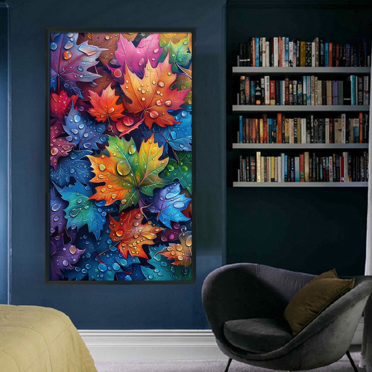 Colorful Maple Leaves - Full 11CT Counted Cross Stitch 40x70CM - Huacan