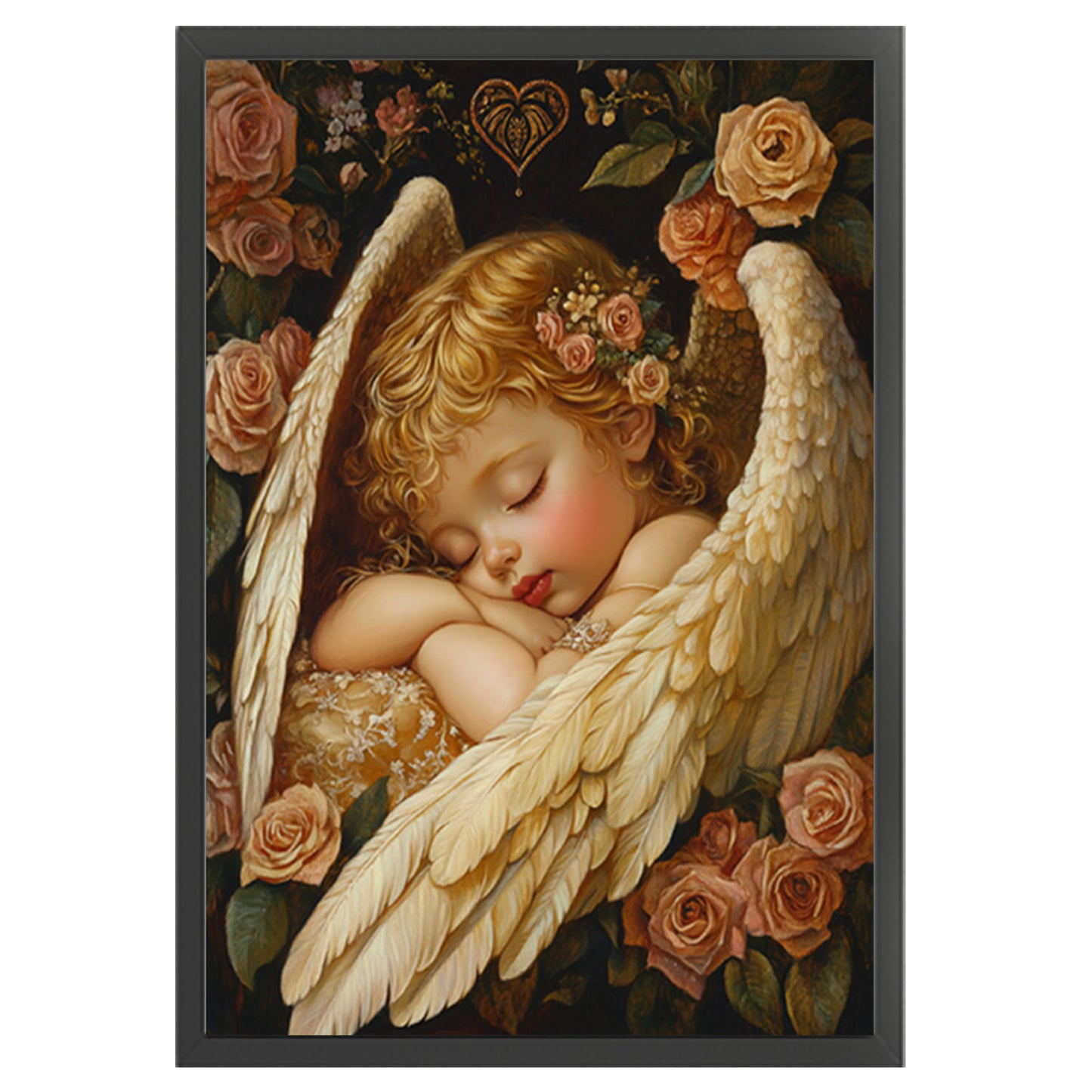 Meet The Angel - Full 11CT Stamped Cross Stitch 50x70CM - Mona Lisa