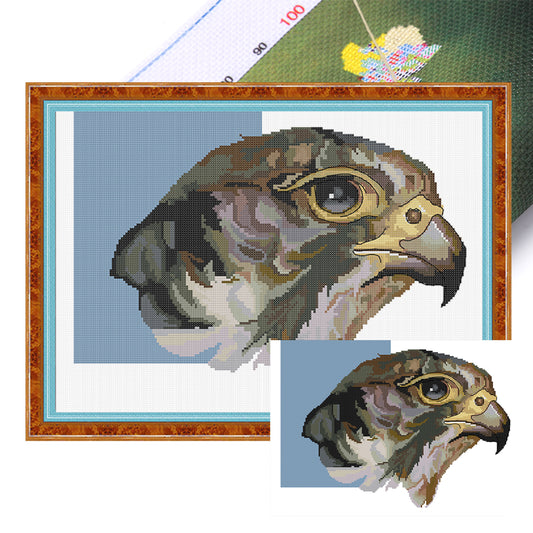 Falcon - Partial 14CT Stamped Cross Stitch 42x31CM - Joy Sunday Backstitch