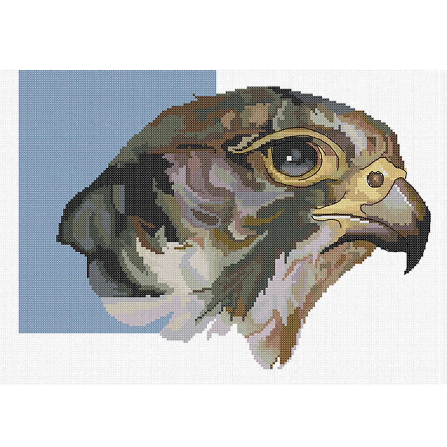 Falcon - Partial 14CT Stamped Cross Stitch 42x31CM - Joy Sunday Backstitch