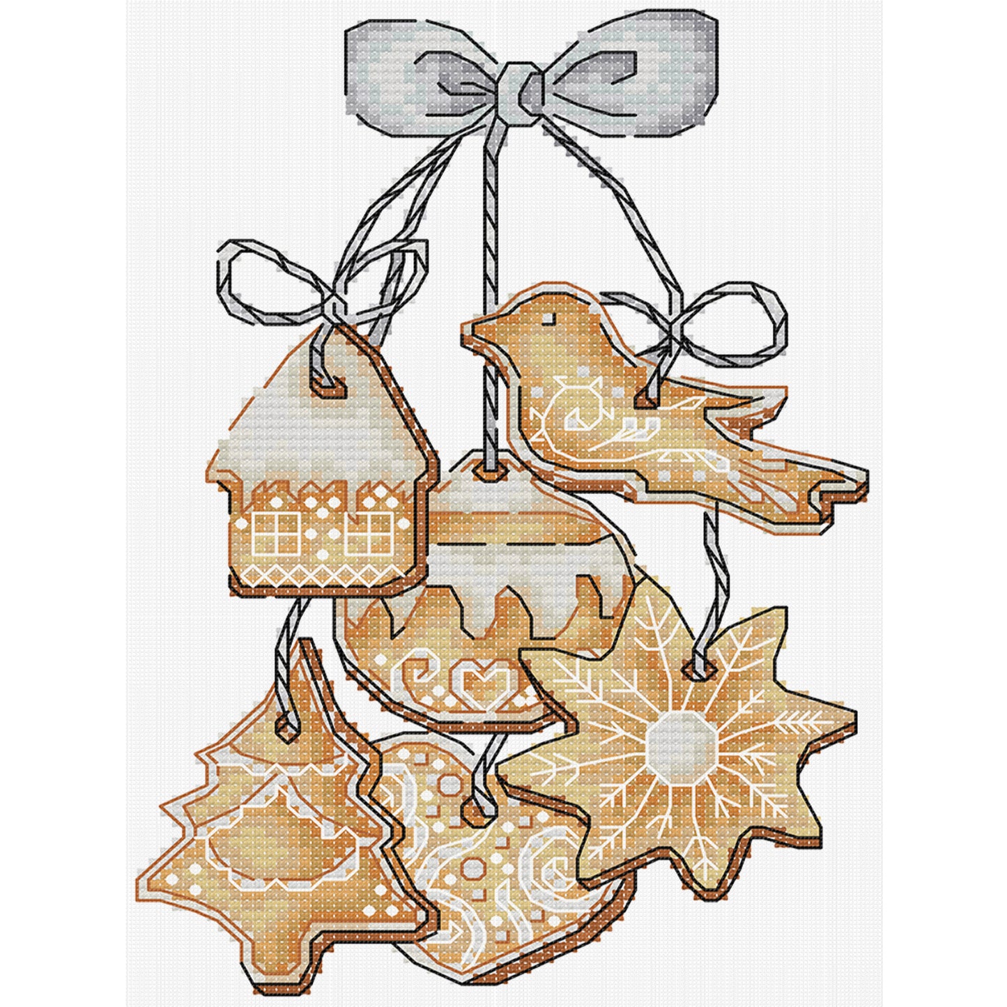 Gingerbread Cookie - Partial 14CT Stamped Cross Stitch 17x22CM - Joy Sunday Backstitch