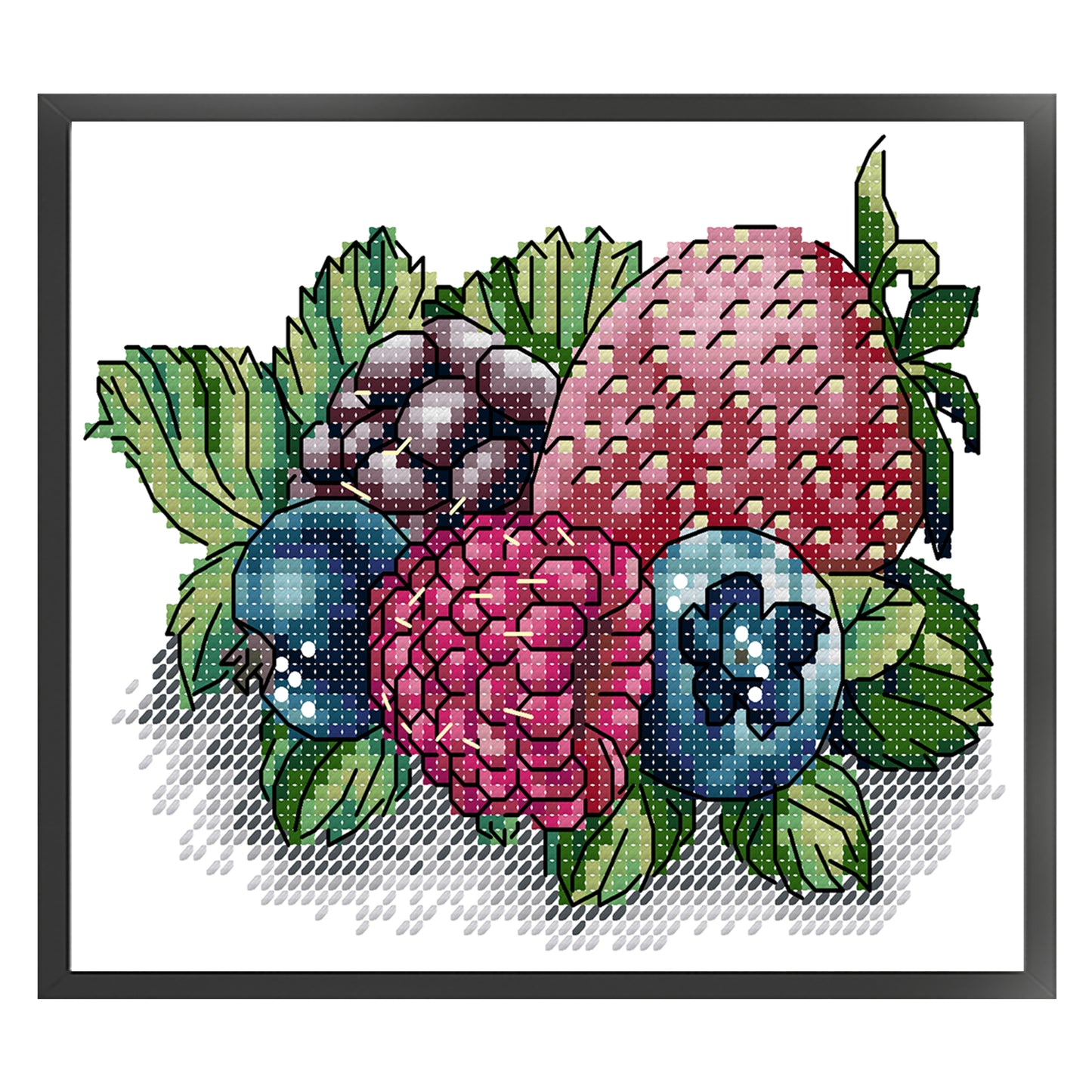 Berry - Partial 14CT Stamped Cross Stitch 17x15CM - Joy Sunday Backstitch