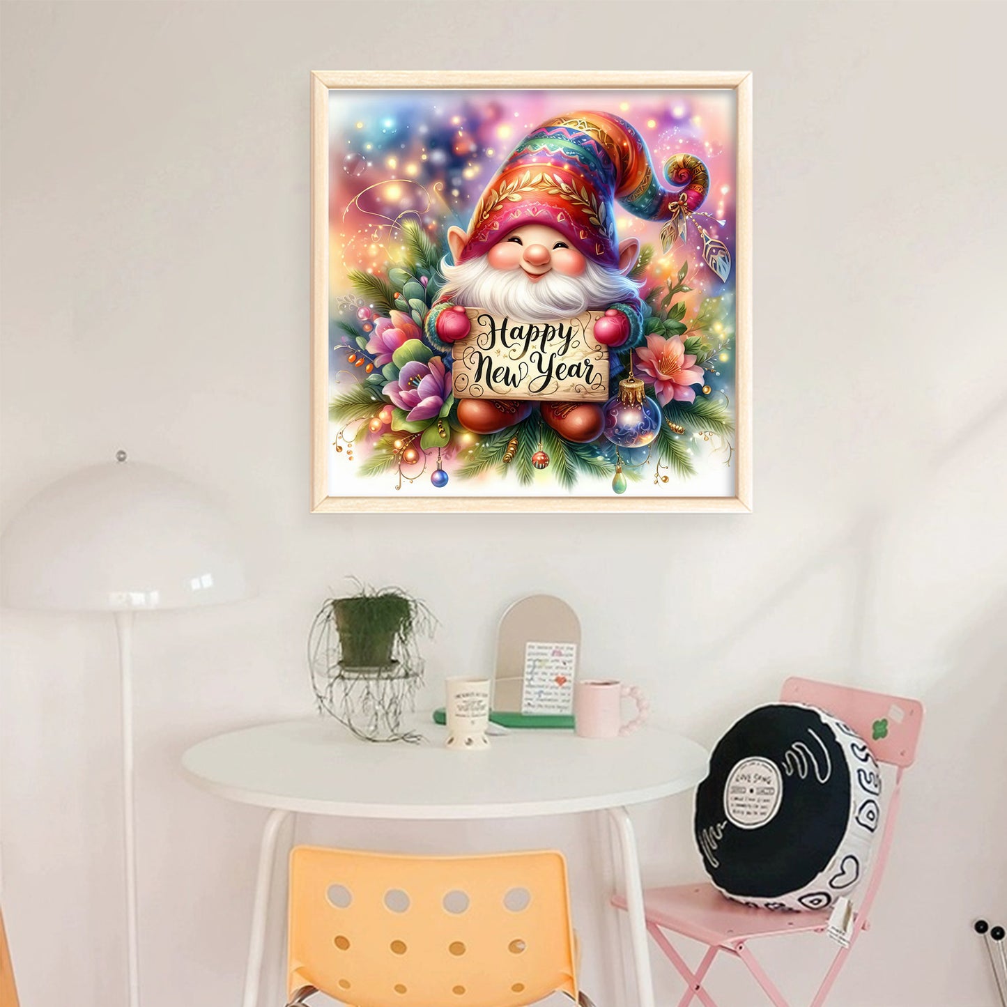 Gnome - Full 11CT Stamped Cross Stitch 45x45CM - Huacan